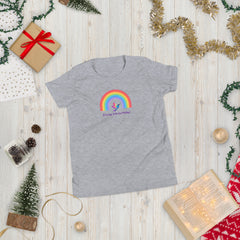 6 year old Rainbow Hummingbird Birthday Youth Short Sleeve T-Shirt 6th birthday gifts for girls boys 6 bday tshirt