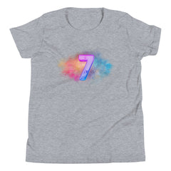 7 year old Rainbow Burst Birthday Youth Short Sleeve T-Shirt 7th birthday gifts for girls boys 7 bday tshirt