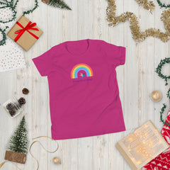 6 year old Rainbow Hummingbird Birthday Youth Short Sleeve T-Shirt 6th birthday gifts for girls boys 6 bday tshirt