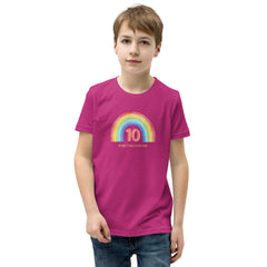 10 Because 9 was so last year rainbow Youth Short Sleeve T-Shirt