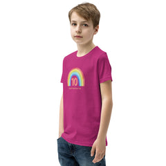 10 Because 9 was so last year rainbow Youth Short Sleeve T-Shirt