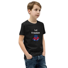 Patriotic 4th of July USA Let Freedom Ring Youth Short Sleeve T-Shirt Independance Day