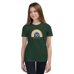 10 Because 9 was so last year rainbow Youth Short Sleeve T-Shirt