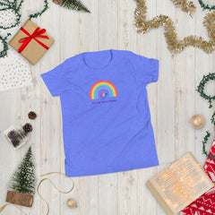 6 year old Rainbow Hummingbird Birthday Youth Short Sleeve T-Shirt 6th birthday gifts for girls boys 6 bday tshirt