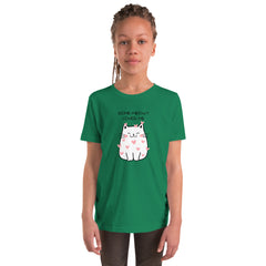 Funny T-shirt Some-Meowy Loves Me Cat Kitty Youth Short Sleeve T-Shirt gift for someone who loves cat gift for Valentine's Day