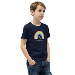 10 Because 9 was so last year rainbow Youth Short Sleeve T-Shirt