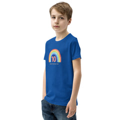 10 Because 9 was so last year rainbow Youth Short Sleeve T-Shirt