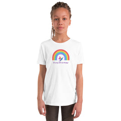 6 year old Rainbow Hummingbird Birthday Youth Short Sleeve T-Shirt 6th birthday gifts for girls boys 6 bday tshirt