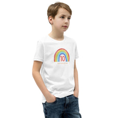 10 Because 9 was so last year rainbow Youth Short Sleeve T-Shirt