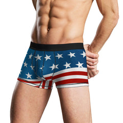 Patriotic American Flag Milk Silk Men's Underwear