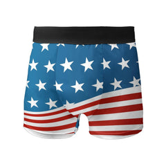 Patriotic American Flag Men's Underwear Boxer Briefs