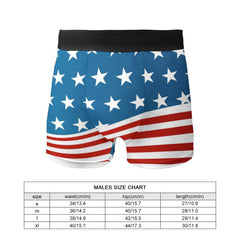 Patriotic American Flag Men's Underwear Boxer Briefs