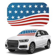 Patriotic American Flag UV Car Sunshade Umbrella for Automobile, SUV, Trucks