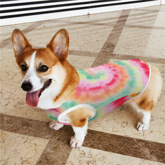 Tie Dye Patterned Dog Vest Mesh Pet Tank Tops