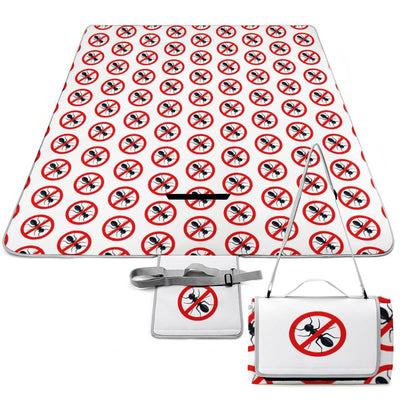 Ants not Allowed Flodable Square Picnic Mat with Carrying Strap