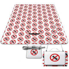 Ants not Allowed Flodable Square Picnic Mat with Carrying Strap