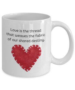 Love Fabric Coffee Mug, Coffee Cup