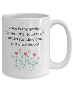 Garden Love Flowers Coffee Mug, Love Coffee Cup