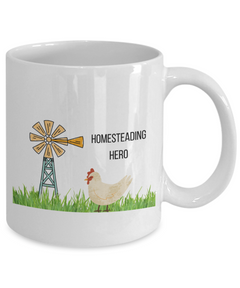 Homesteading Hero mug, Homestead coffee cup