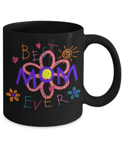 Best Mom Ever Ceramic Black Mug Gift for Mother's Day Mom Birthday