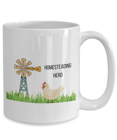 Homesteading Hero mug, Homestead coffee cup