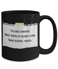 Haiku Mug Coffee Cup gift for Teacher