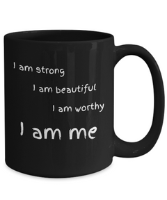 Inspirational Affirmation Black Ceramic Mug