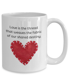 Love Fabric Coffee Mug, Coffee Cup