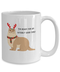 Christmas Otter Mug, Christmas Otter Coffee cup