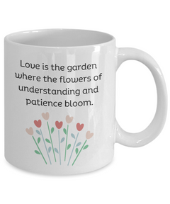 Garden Love Flowers Coffee Mug, Love Coffee Cup