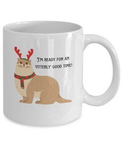 Christmas Otter Mug, Christmas Otter Coffee cup