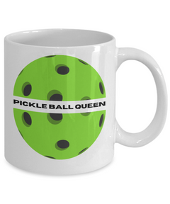 Pickleball Queen Ceramic White Mug gift for pickleball player