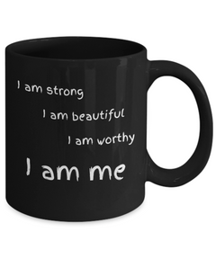 Inspirational Affirmation Black Ceramic Mug