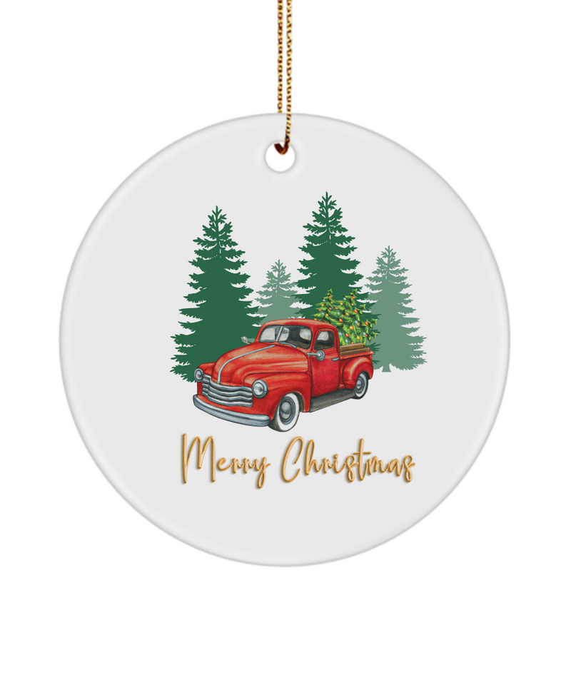 Red Truck Christmas ornament