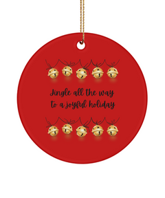 Christmas Jingle all the Way Holiday ornament, Christmas Jingle all the Way Holiday Tree Decoration