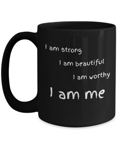 Inspirational Affirmation Black Ceramic Mug