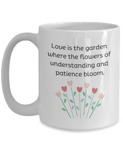 Garden Love Flowers Coffee Mug, Love Coffee Cup