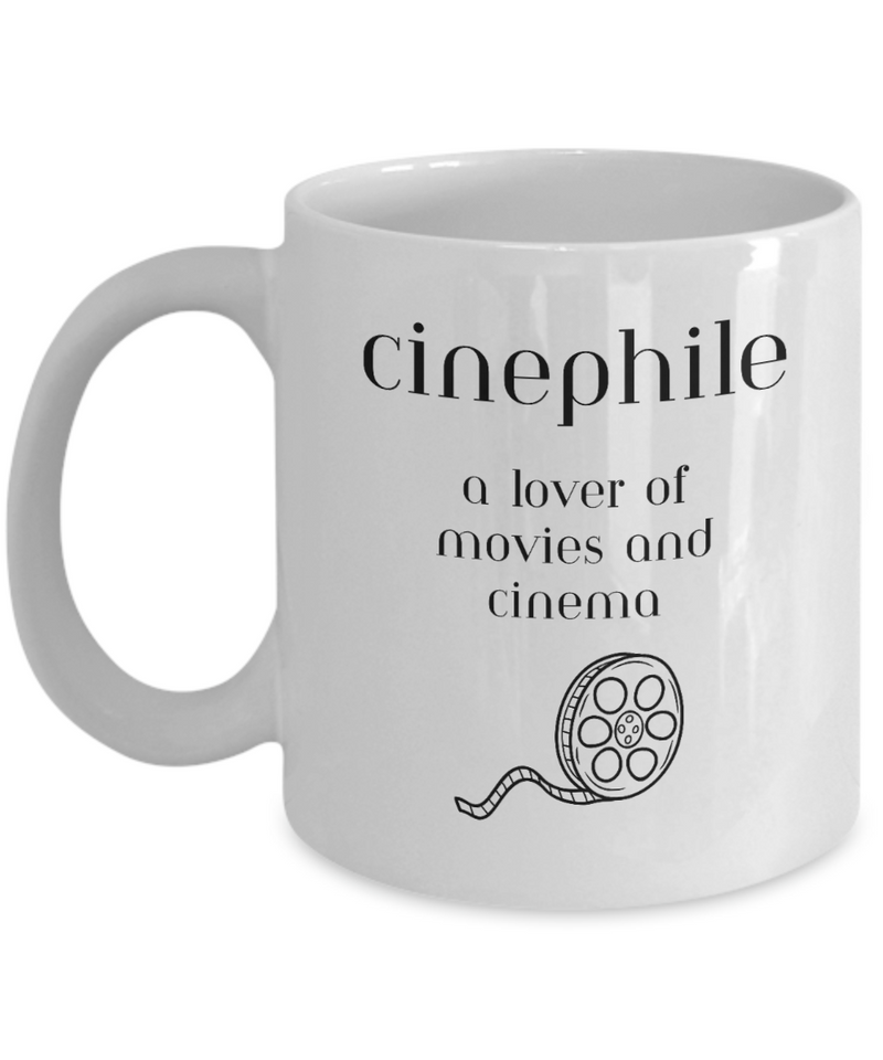 Cinephile Movie Lover Mug, Movie and Cinema Lover coffee cup