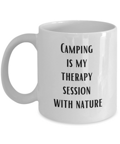 Camping Therapy Ceramic Coffee Mug 11oz 15oz for Camp Coffee Cup