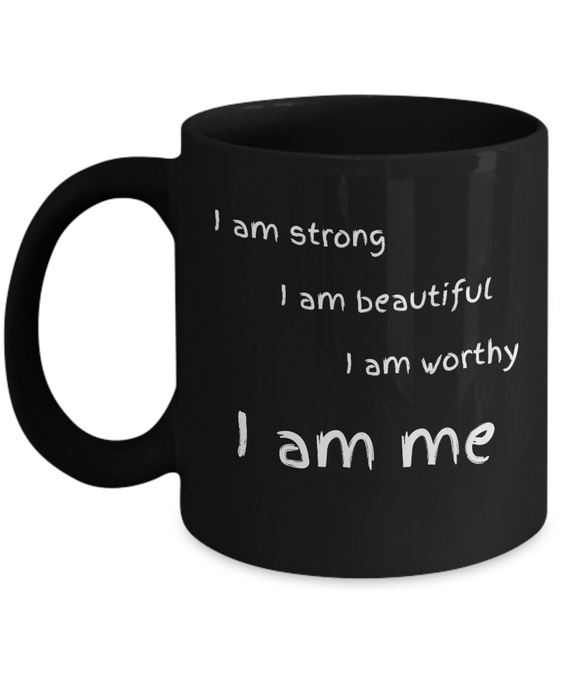 Inspirational Affirmation Black Ceramic Mug