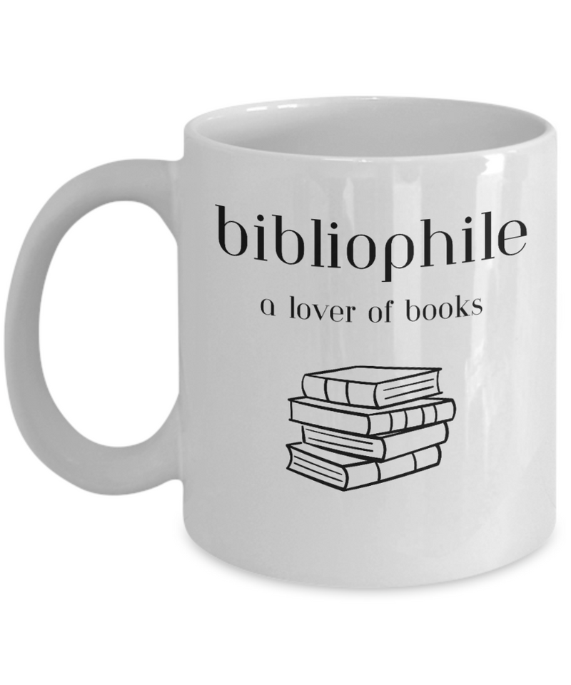 Bibliophile Lover of Books mug, Book Lover coffee cup