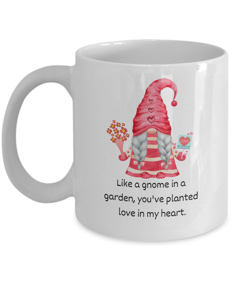 Gnome Love Mug Valentine's Birthday Anniversary