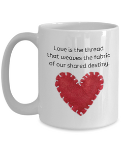 Love Fabric Coffee Mug, Coffee Cup