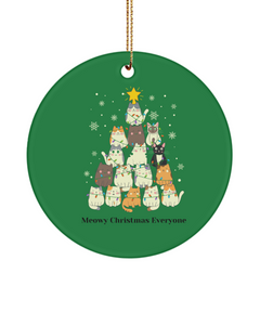 Meowy Christmas ornament