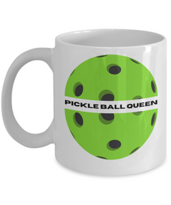 Pickleball Queen Ceramic White Mug gift for pickleball player