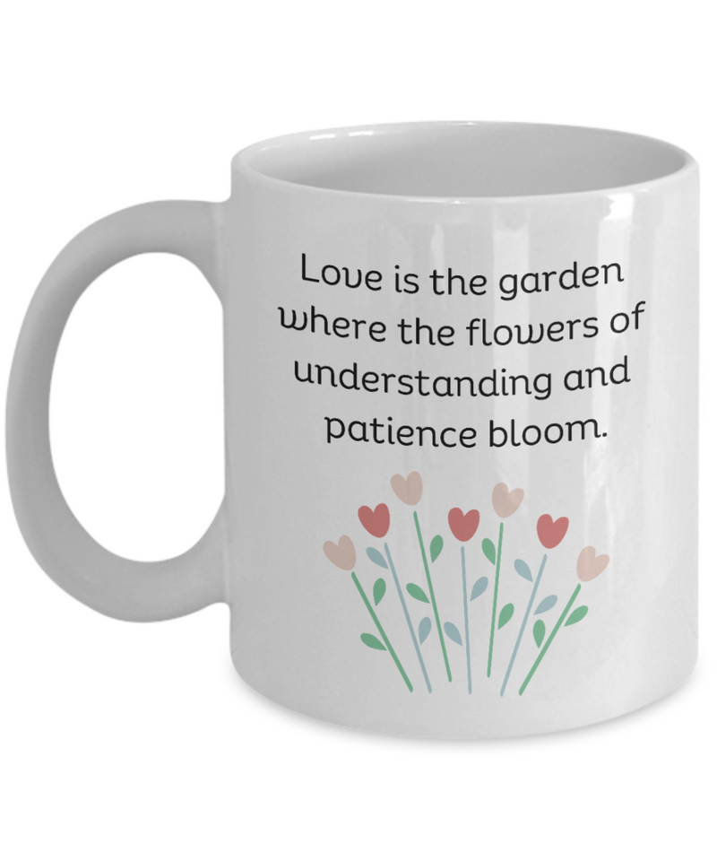 Garden Love Flowers Coffee Mug, Love Coffee Cup