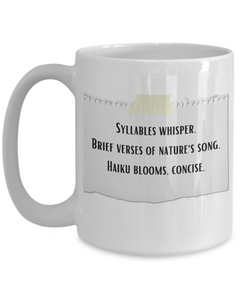 Haiku Mug Coffee Cup gift for Teacher