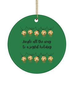 Christmas Jingle all the Way Holiday ornament, Christmas Jingle all the Way Holiday Tree Decoration