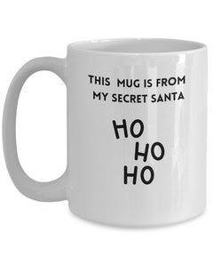 Secret Santa mug, Secret Santa coffee cup