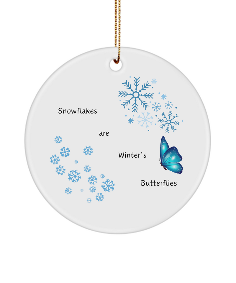 Christmas Tree Ornament Snowflakes are Winter's Butterflies